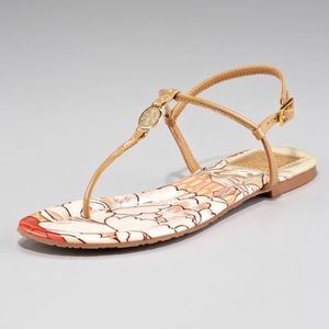 Tory Burch tan Emmy Sandal